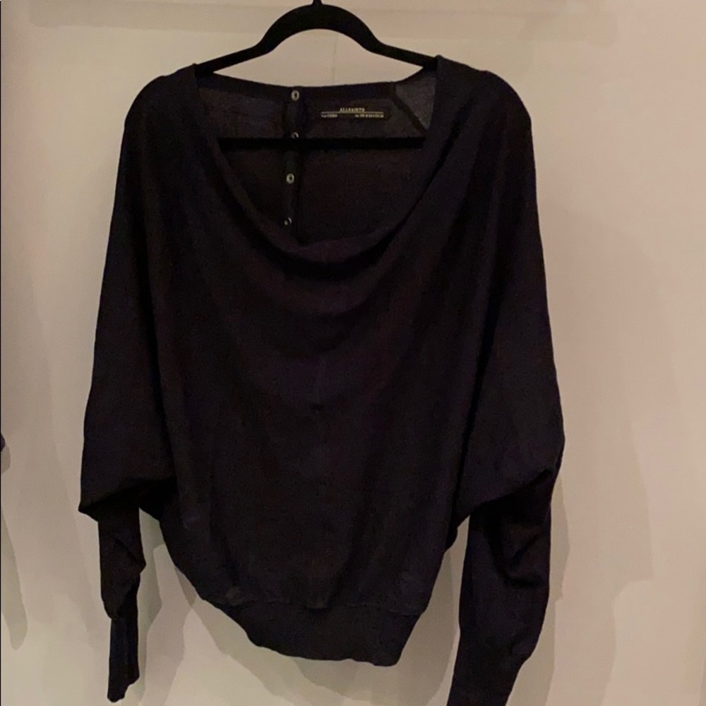 AllSaints Elgar Cowl Neck Top size US 6